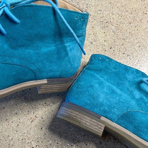 Hush Puppies "Bailey" Turquoise Suede Chukka Boots sz US 5.5 - Picture 10 of 12